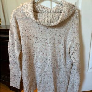 Jessica Simpson Cream Speckled Turtleneck Sweater